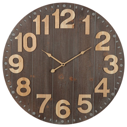 Emporium Slatted Aged Wall Clock 60cm