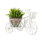 Distressed White Small Bicycle Planter 25x18cm