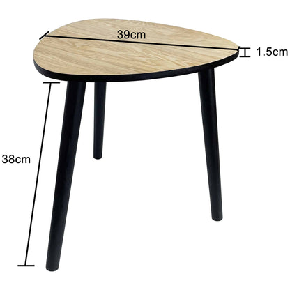 Contemporary Abstract 3 Legged Side Table 40cm