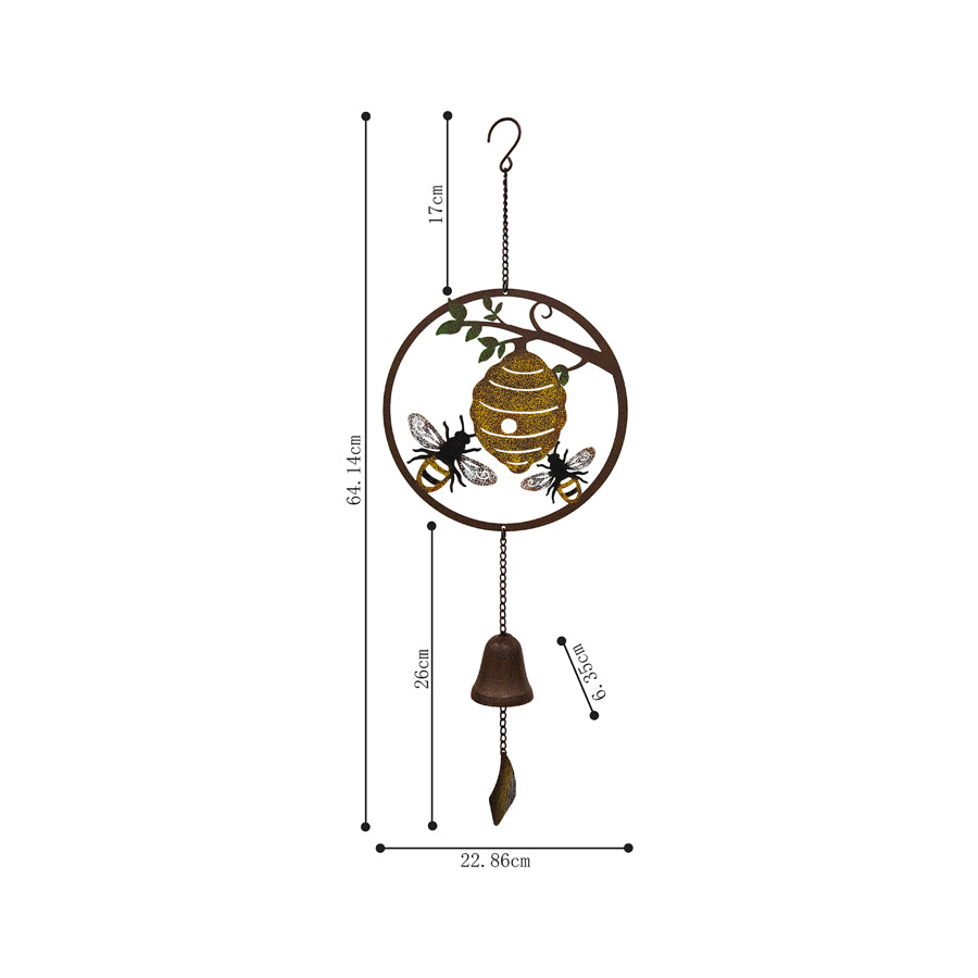 Bee Laser Cut Hanging Bell 65cm