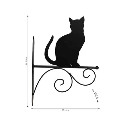 Cat Silhouette Wall Hook Bracket 35cm
