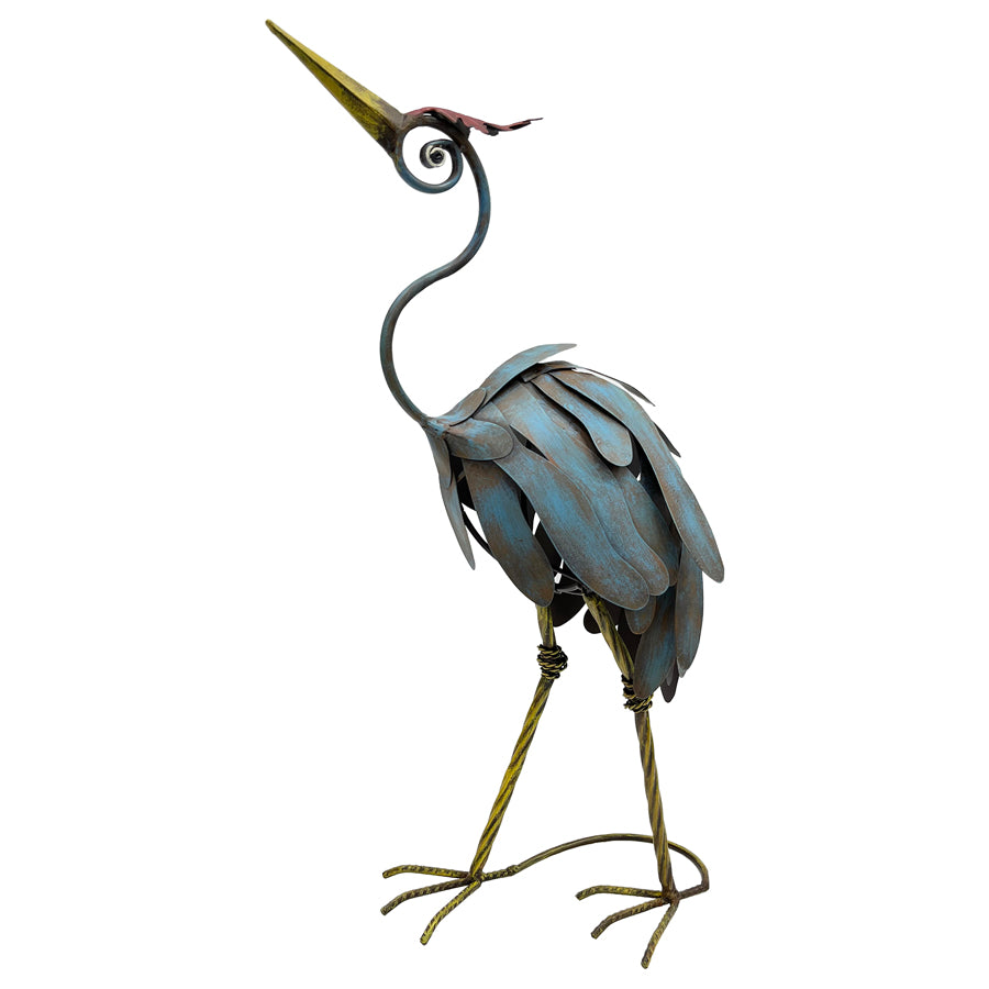 Crane Statue Looking Up 29x54cm