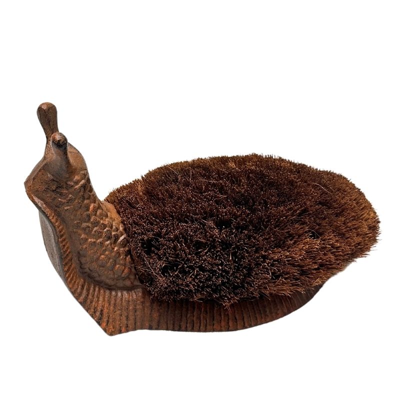 Cast - Iron Snail Boot Brush / Decor 28cm