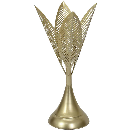 Aura Leaves Taper Candleholder 15x40cm