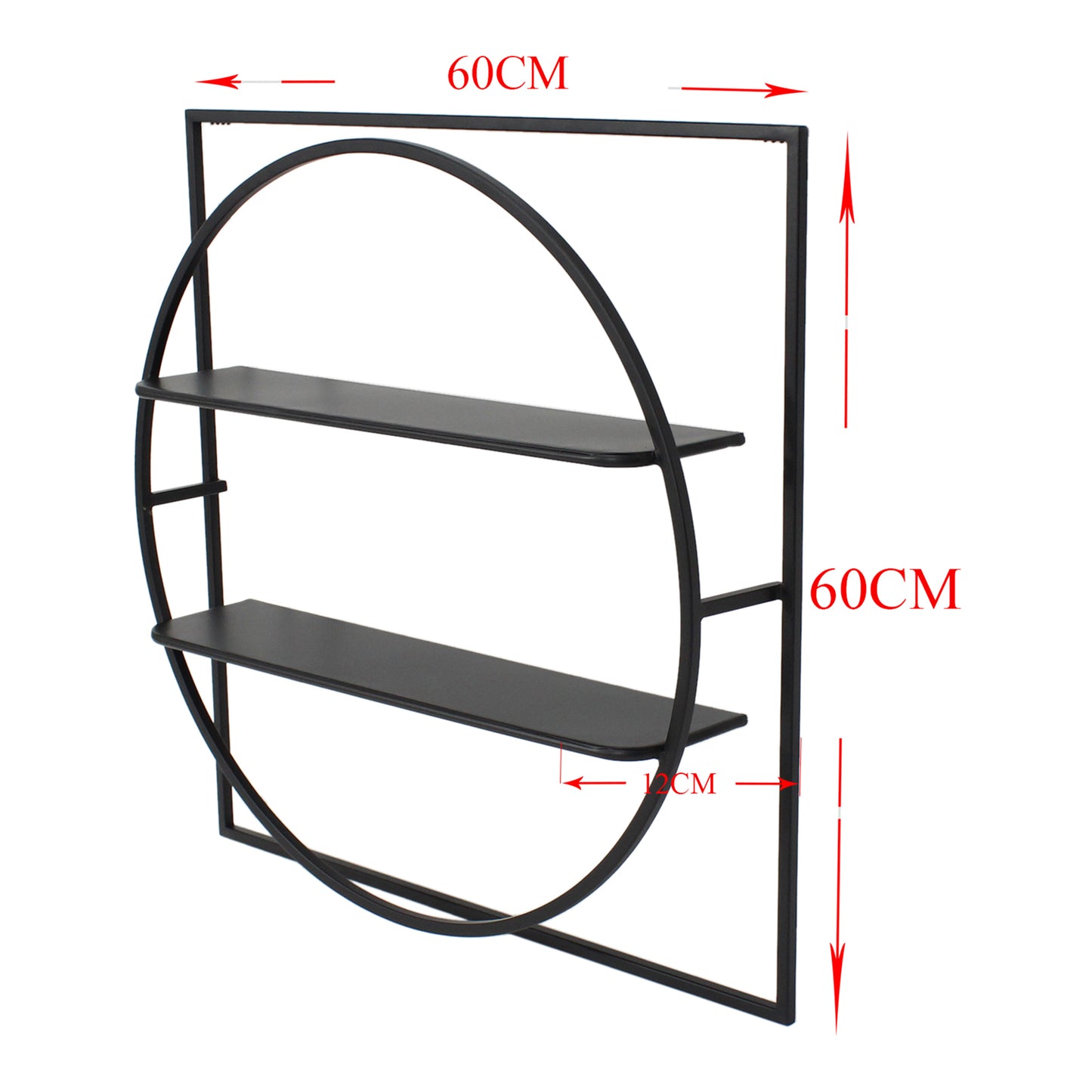 Eclipse Floating 2-Shelf Wall Hanging 60cm