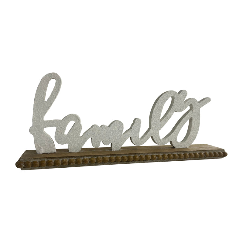 Family' On Wood Base 31cm