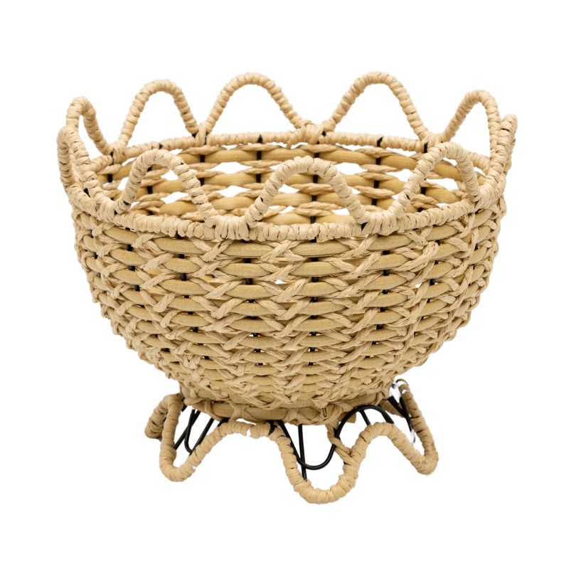Contemporary Woven Footed Bowl 27cm