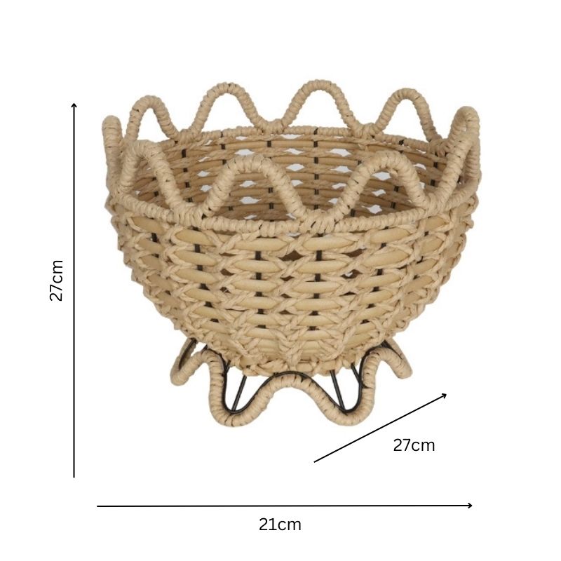 Contemporary Woven Footed Bowl 27cm