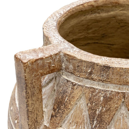 Aged Tribal Style Decorative Pot 35cm