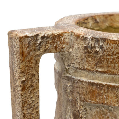 Aged Tribal Style Decorative Urn / Dried Flower Vase 46cm