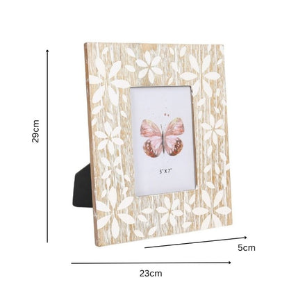 Flowers Design Photo Frame '5x7in' 29cm