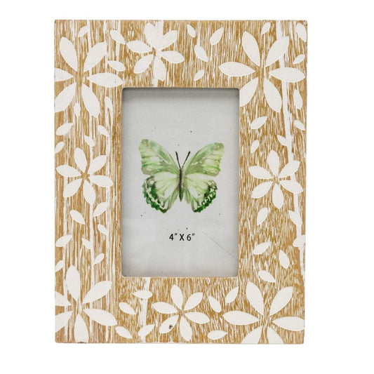 Flowers Design Photo Frame '4x6in' 23cm