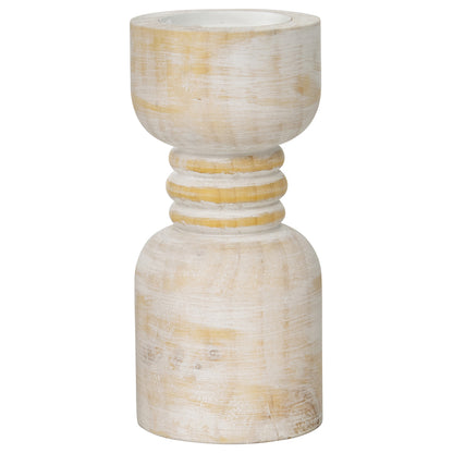 Contemporary Carved Loop Pillar Candleholder 25cm