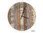 bulk 1 Old Town Metal N Mdf Wall Clock 60x60cm