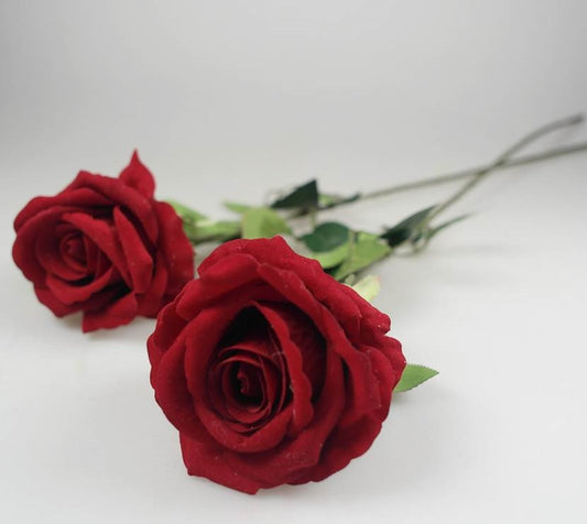 bulk 48 Articial Single Stem Rose Red 62cm