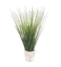 Artificial Grass in cement vase