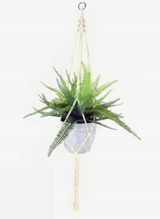 Artificial Hanging Fern Plant in Pot 95cm