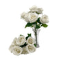 bulk 8 Artificial Rose Bouquet 7 Heads White 10x46cm