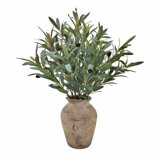 Artificial Olive Branches in Magnesia Oxide Pot 68cm