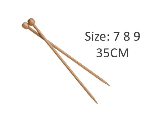 bulk 24 35cm Bamboo Knitting Needle Size 7mm 8mm 9mm Crocket Sewing Diy 35cm
