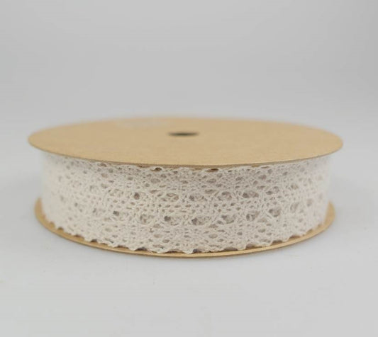 bulk 48 3m Cotton Lace Ribbon 28mm w Assort Display Box