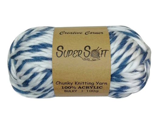 bulk 12 Nautical Chunky Super Soft Knitting Yarn