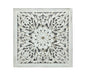 Carved Square Wall Art Antique White 60cm