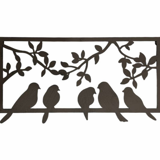 Birds On A Wall Metal Wall Art 56x29cm