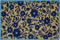 Blue Floral Doormat Door Mat 60cm