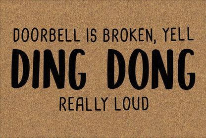 Doorbell Broken Doormat 60x40cm