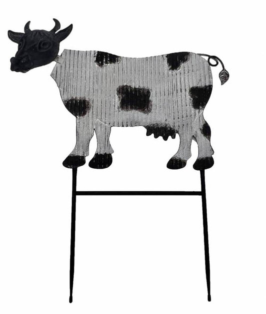 Cow Metal Garden Stake 58cm