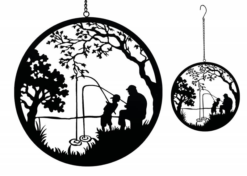 Father & Son Fishing Wall Art 56cm