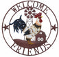 Farm Rooster Metal Wall Art 56x56cm