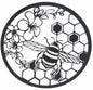 Beehive Producing Honey Metal Wall Art 60cm