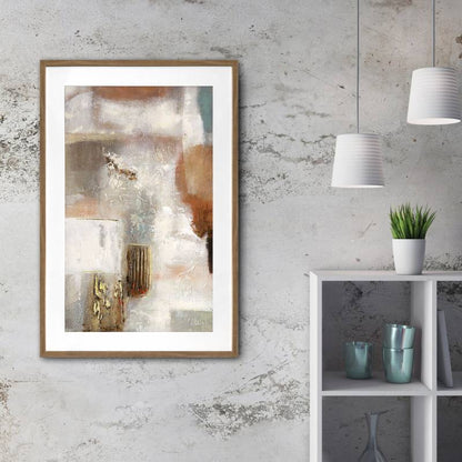 Dimitri Abstract Artwork Framed W Glass Front 80x120cm