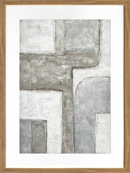 Easy Abstract Artwork Framed W Glass Front 60x80cm
