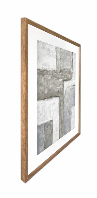 Easy Abstract Artwork Framed W Glass Front 60x80cm