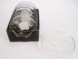bulk 40 Clear Glass Round Candle Plate 14x2cm