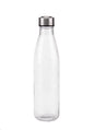 bulk 12 Clear Glass Water Bottle 1L 2 Assorted 8x31cm