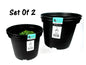 bulk 24 Medium Plastic Garden Planter Pots 4L 21cm