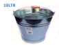 bulk 8 Galvanized Bucket w Handle 10L 28cm