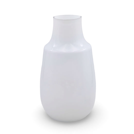 bulk 4 White Glass Belly Vase Sara 32cm