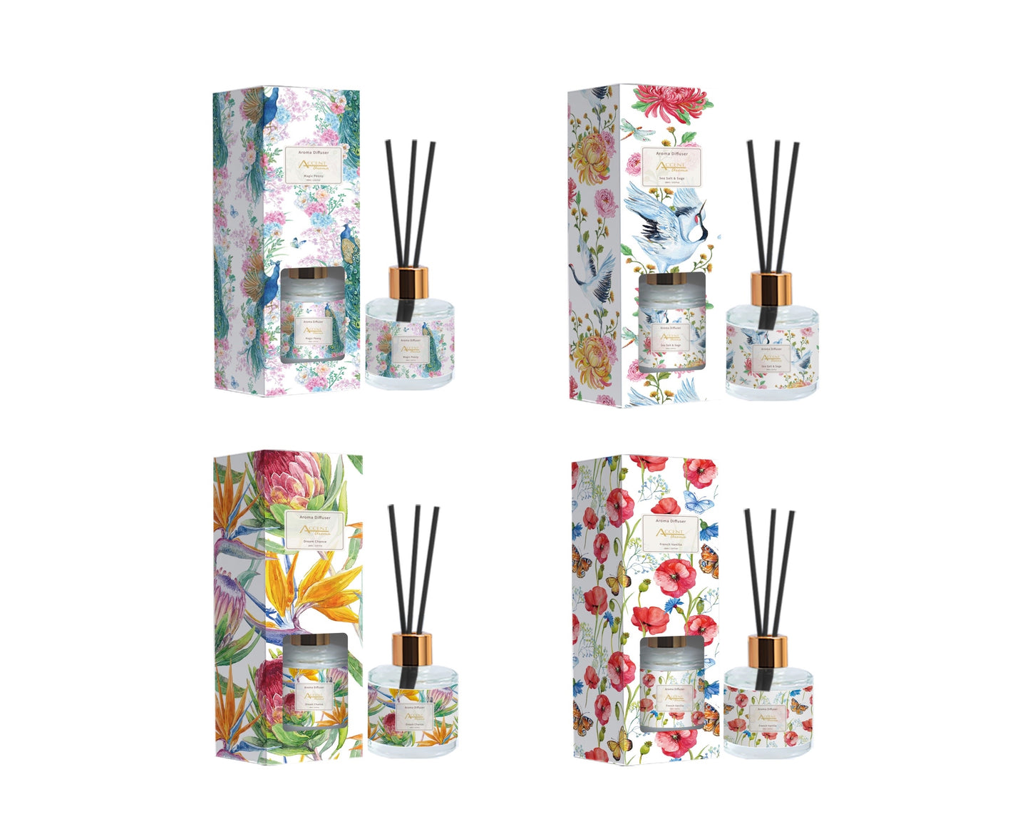 bulk 24 Garden Dreams Diffuser 100ml 4 Assorted