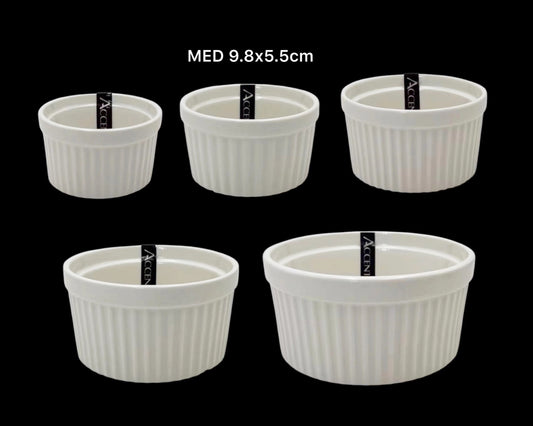 bulk 36 Medium New Bone China Ramekln 10x5cm