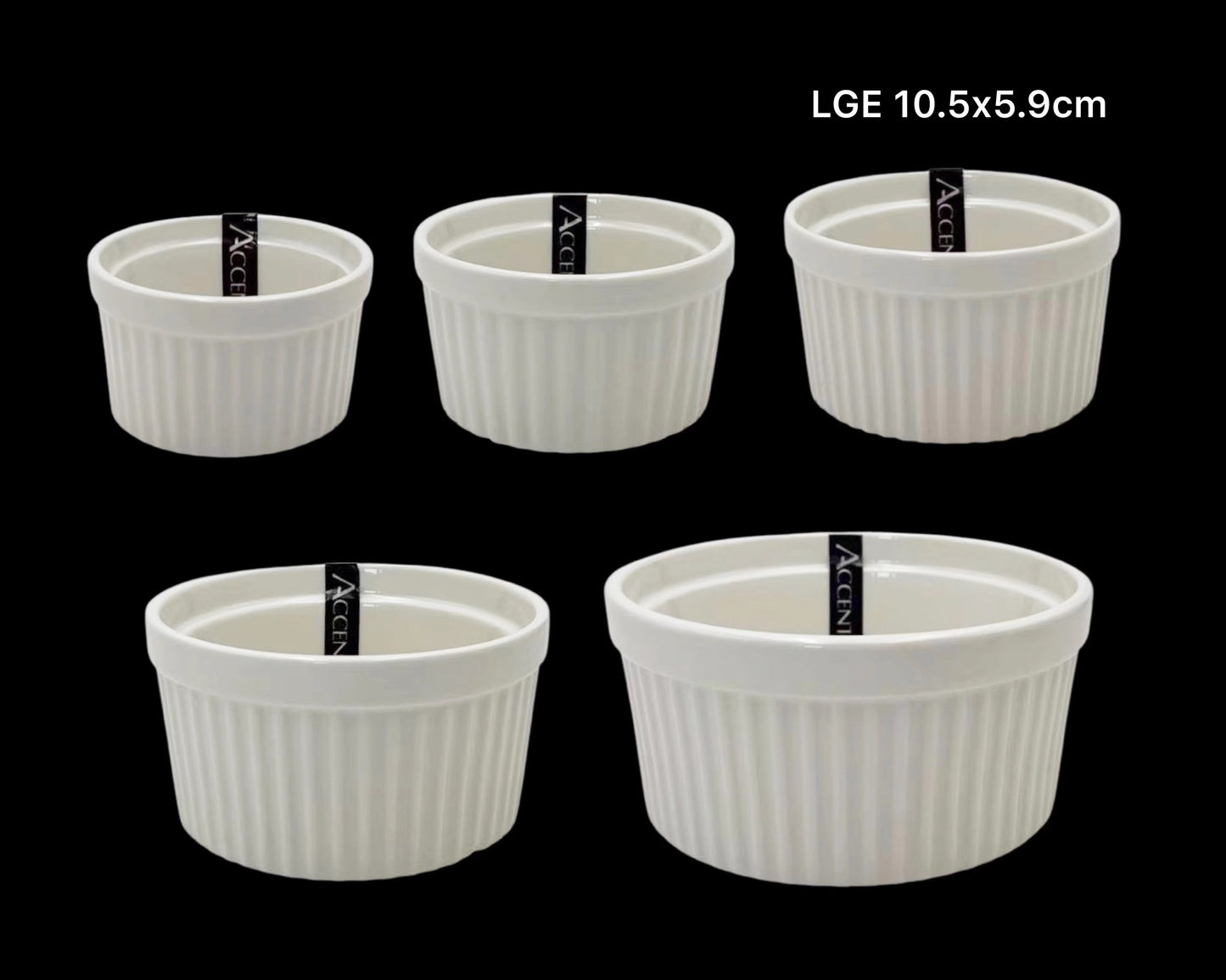 bulk 36 Large New Bone China Ramekln 10x6cm