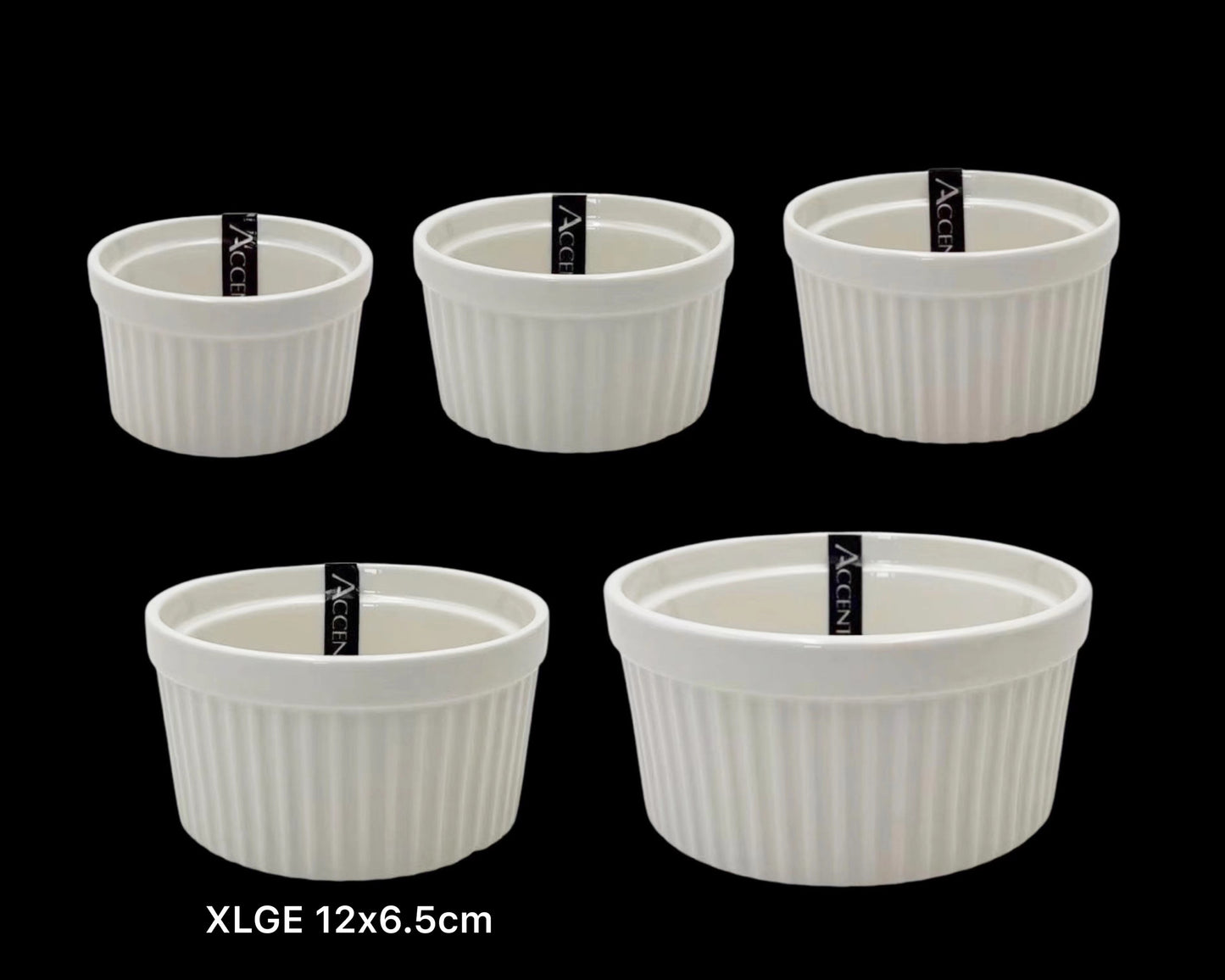 bulk 36 Xlarge New Bone China Ramekln 12x6cm
