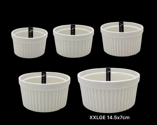 bulk 24 Xxlarge New Bone China Ramekln 14x7cm