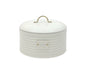 Corrugated Metal Cookie Storage Tin 21x16cm