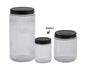 bulk 24 Ribbed Glass Jar With Metal Lid 300ml 7x10cm