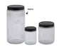 bulk 12 Ribbed Glass Jar With Metal Lid 950ml 9x19cm